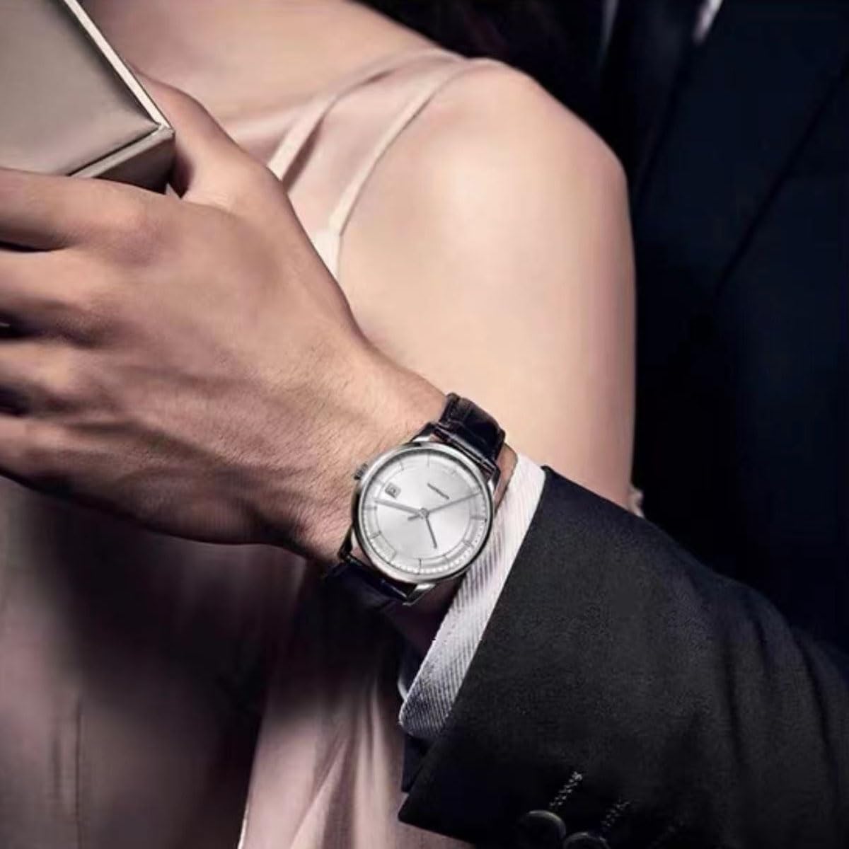 Pasek do zegarka z prawdziwej skóry w stylu krokodyla z niebieskimi szwami do zegarka Tag Heuer Monaco & Targa Florio modele 19 mm 20 mm 22 mm