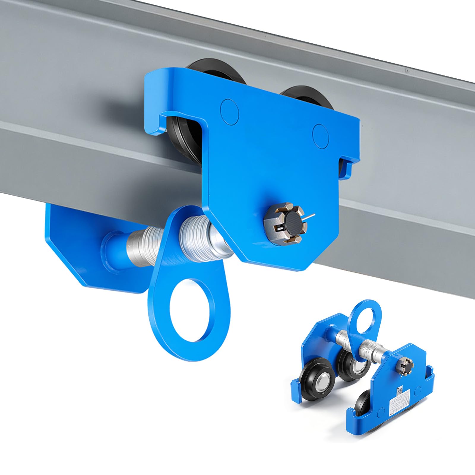 VEVOR 4 Wheel Trolley Assembly Rollers, 4 Pcs 1100 lbs Load, Dual Bearing Trolley Assembly for 1-5/8" Wide and All 1-5/8" or Taller Strut Channel, Heavy Duty Sliding Track System for Warehouse Garage — Amazon image 16