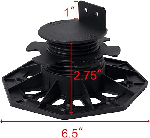 Miniatura 10 de PHLKJL Pavimentadora de pedestal de plástico ajustable,Suelo de soporte de pizarra de piso de elevación,Elevación de piso de soporte de cubierta