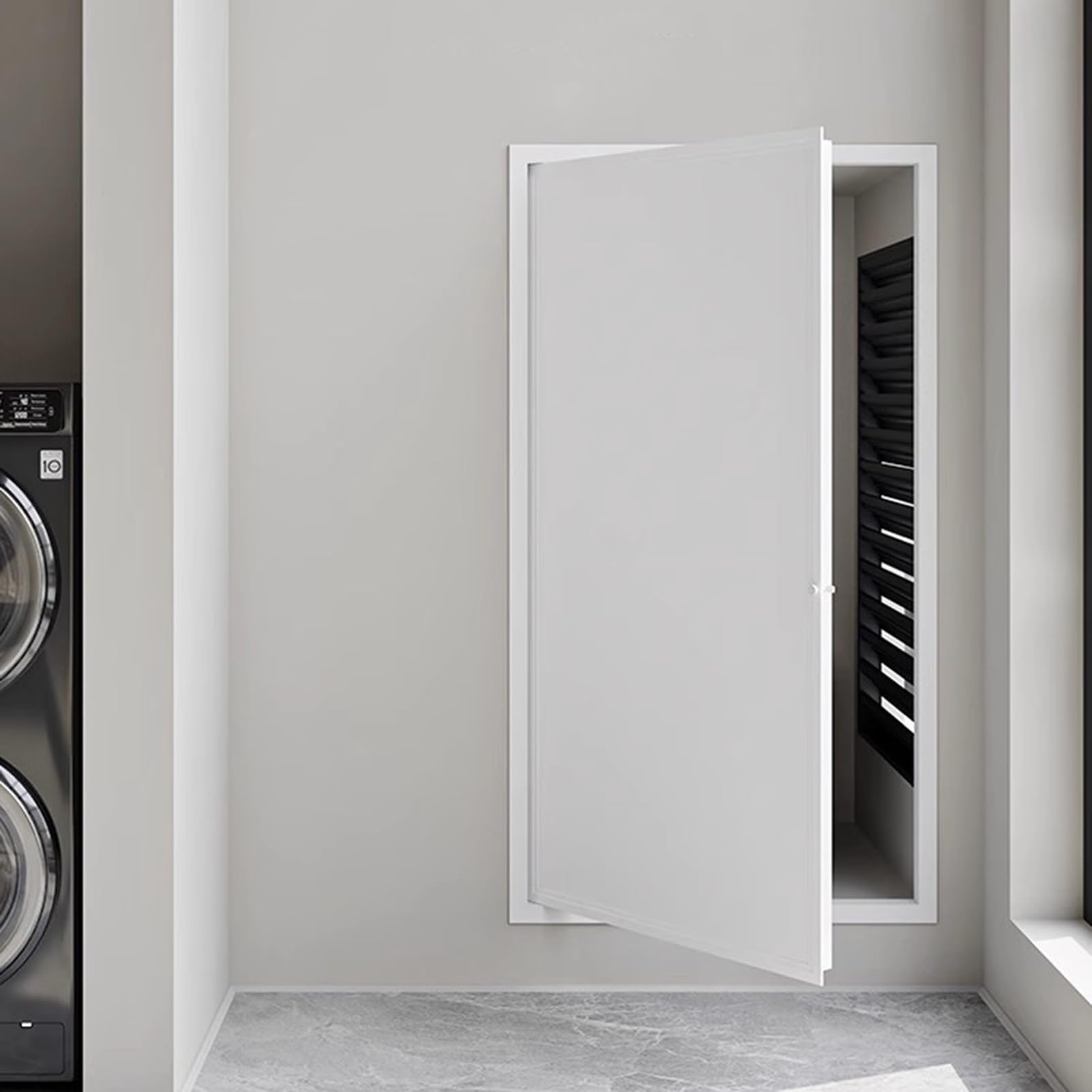 Sportello Ispezione Pannello Porta di Accesso Idraulico con Maniglia Bloccabile, Sportello di Ispezione a Parete in Alluminio, Sportello di Ispezione Elettrica(40x80cm)