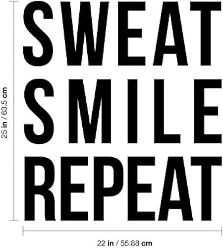 Miniatura 3 de Calcomanía de vinilo para pared, 25 x 23 pulgadas, frase motivacional moderna para el hogar, gimnasio, dormitorio, sala de ejercicios, decoración de