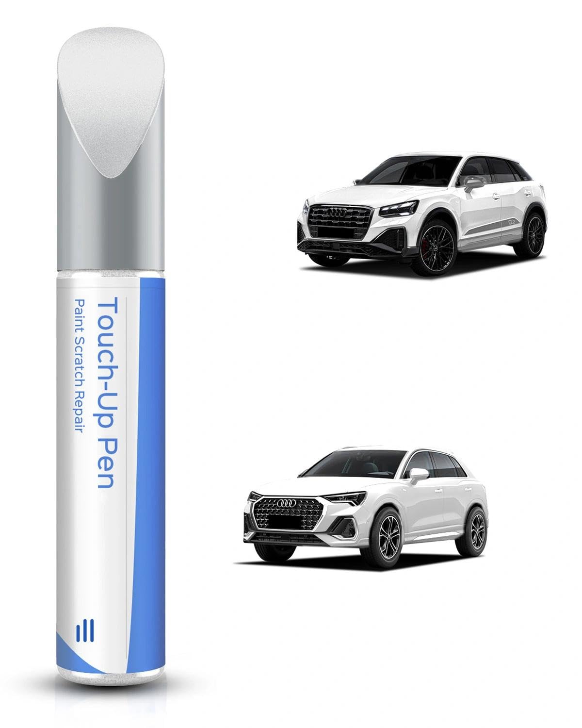 PARTS4EV LS9R/2Y Glacier White Metallic Touch Up Paint Compatible with Audi Exact Match Chips and Nicks Touch Up