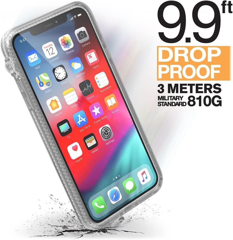 Catalyst - Case For iPhone 11 Pro Max Case with Clear Back, Heavy Duty 10ft Drop Proof, Truss Cushioning System, Rotating Mute Switch Toggle, Compatible with Wireless Charging, Lanyard Included- Clear