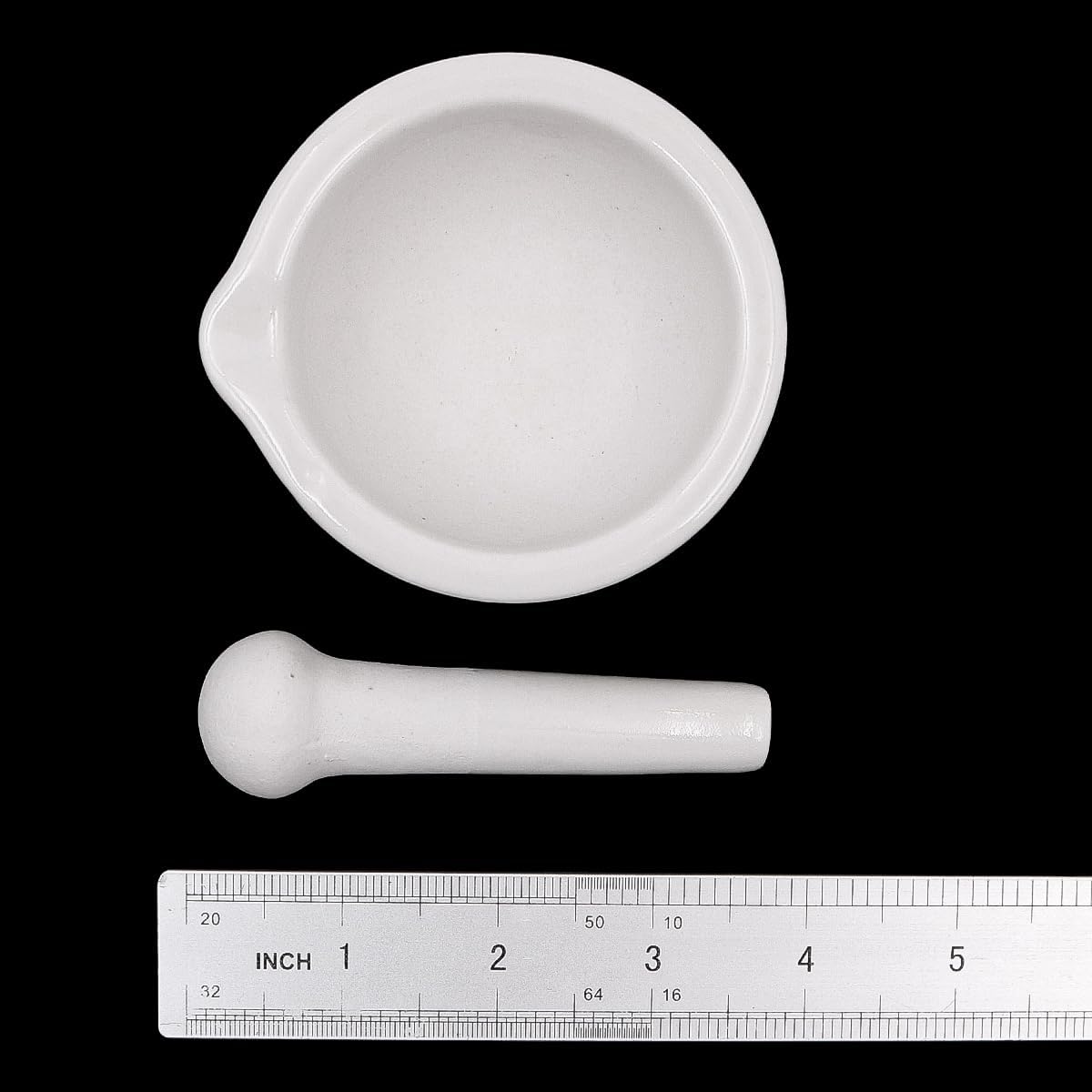 Set di mini pestello e mortaio bianco, piccolo e compatto mortaio e pestello in porcellana, utensile da cucina per macinare spezie