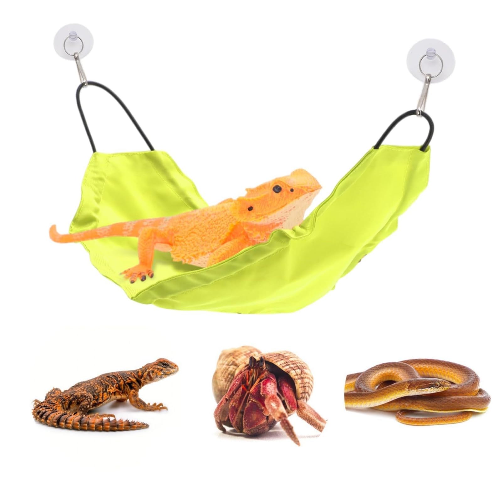Yunmoxiao Reptology Lizard Hammock with Suction Cups, Bearded Dragon Hammock Bed