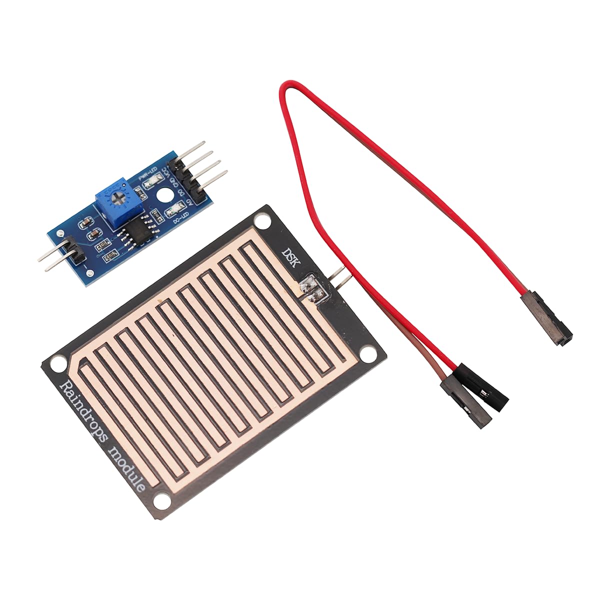 Sensore pioggia LM393 Rilevatore pioggia Modulo gocce di pioggia Modulo sensore umidità 3,3-5V (3 pezzi)