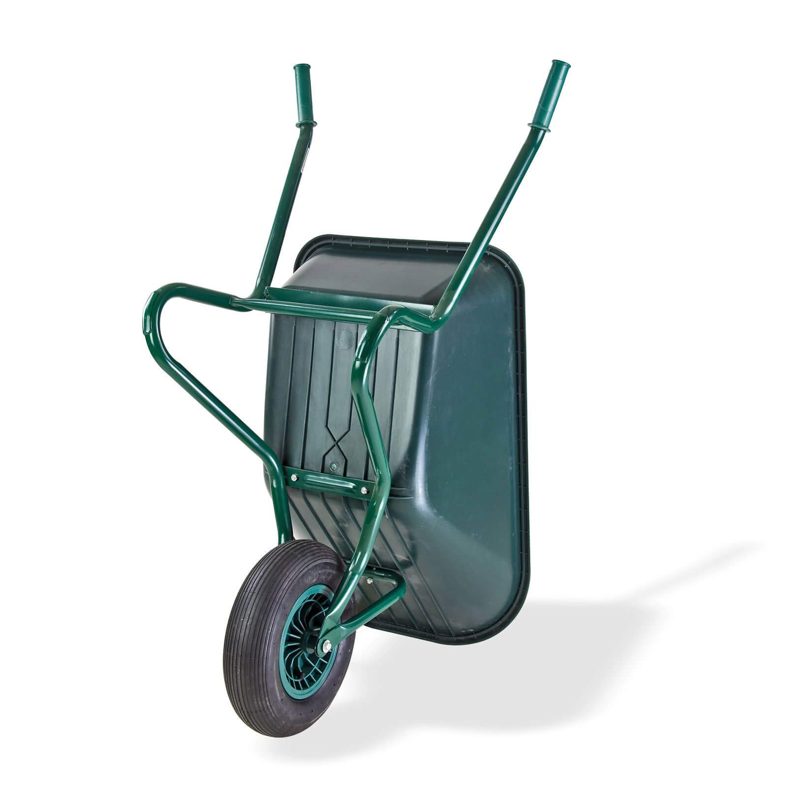 DEMA - Carreta para jardín (cubo de plástico, 100 L de capacidad), color verde