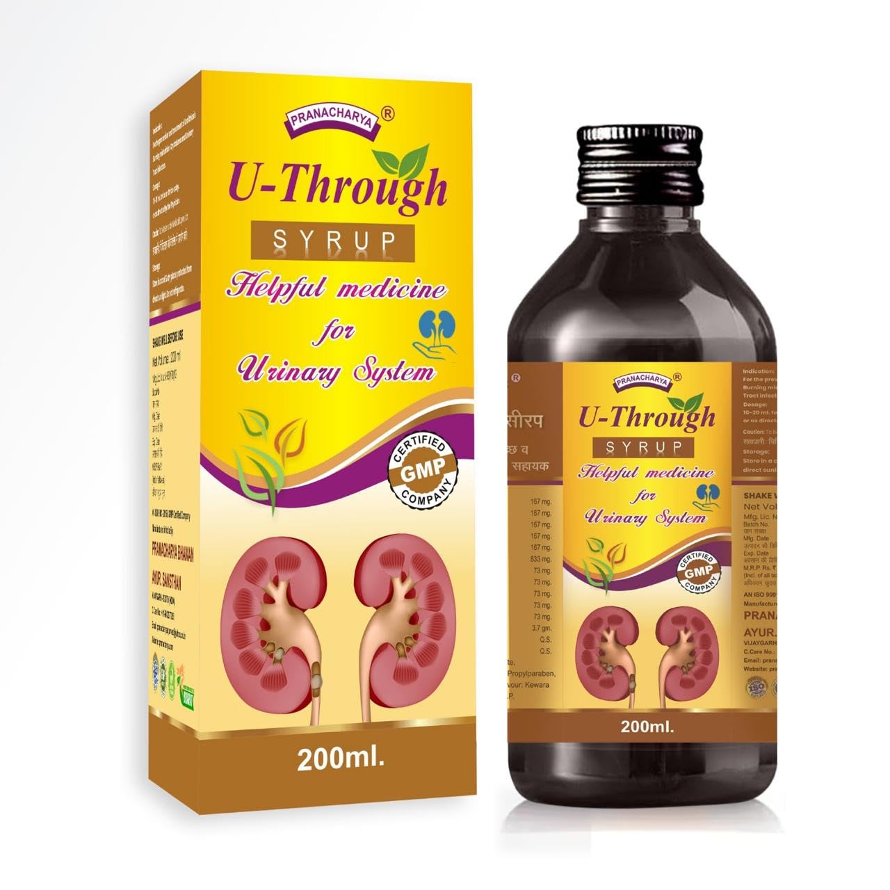 Pranacharya U Through Syrup Ayurvedic | 400 ML