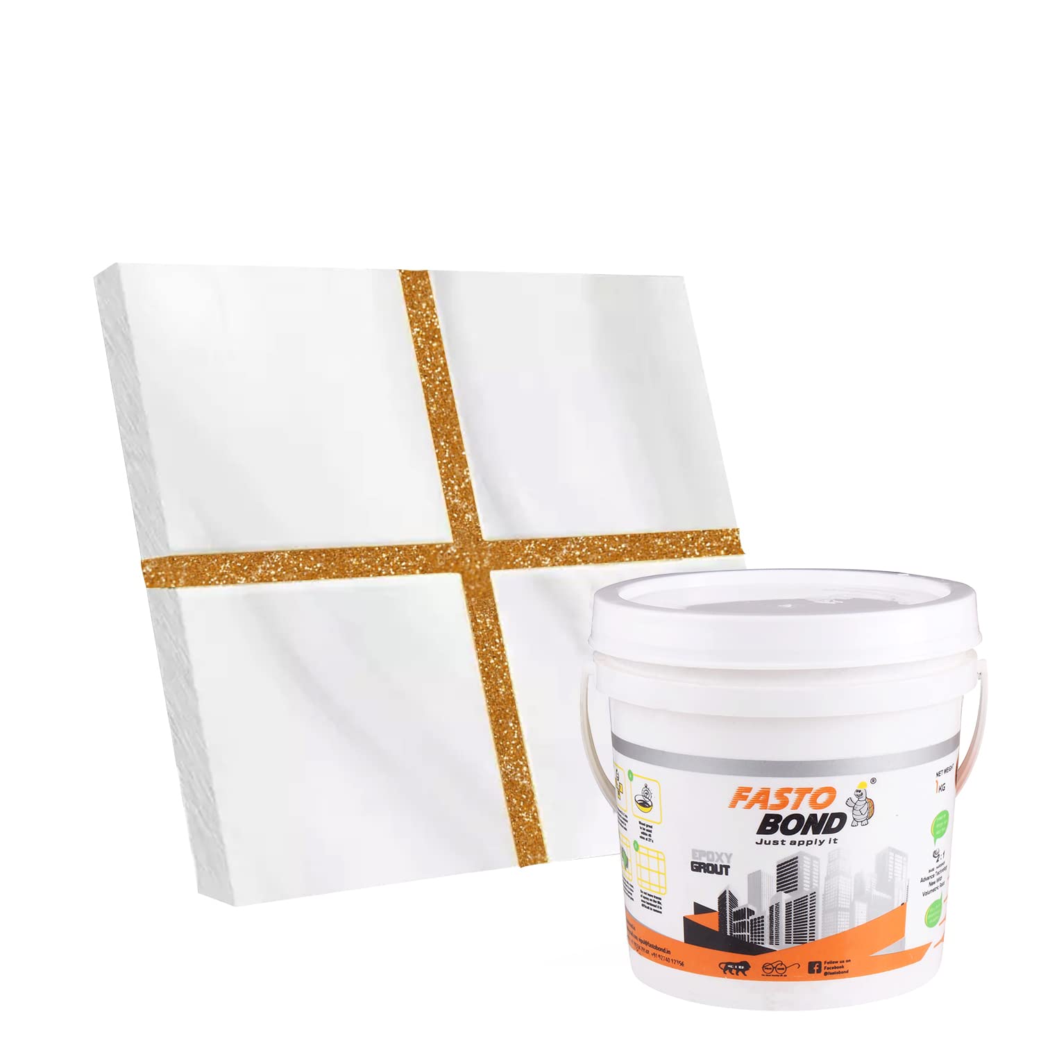 Vipul Fastobond Epoxy Grout - 1 Kg & 5 Kg - Silver_ Glitter Colors Tile Grout_Fastobond | 3 Components Only | Premixed Glitter For Uniform Finish (1 Kg, Coffee Brown Silver Glitter) (B09432Q9R7) Amazon Price History, Amazon Price Tracker