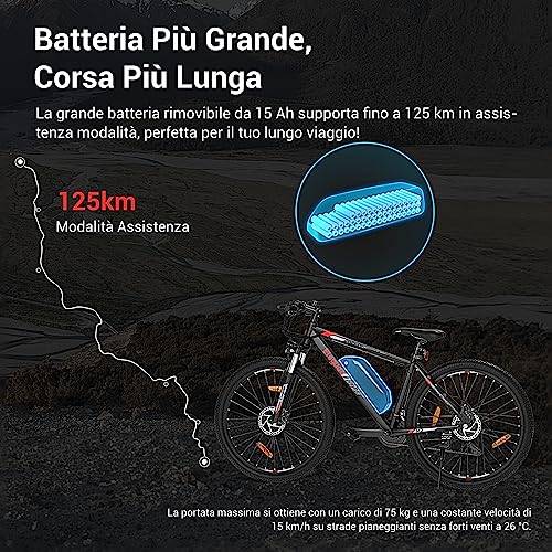 Eleglide Bicicletta Elettrica, M2 27,5, con freno...