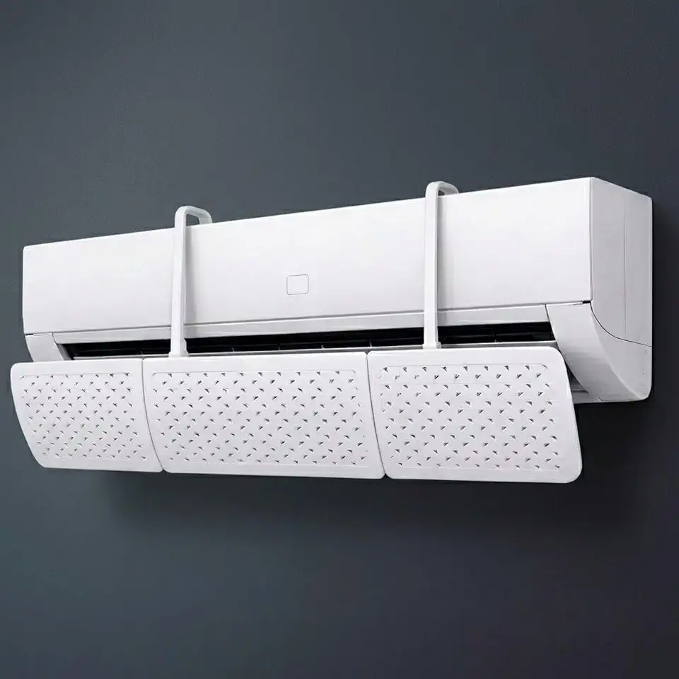 Defletor De Ar Condicionado Split Tamanho Ajustável De 70cm A 110cm Com Ajuste De Ângulo 180 Graus