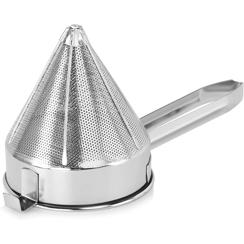 Tamiz de acero inoxidable de malla fina, tamiz cónico de China y colador de puré para cocina y cocina