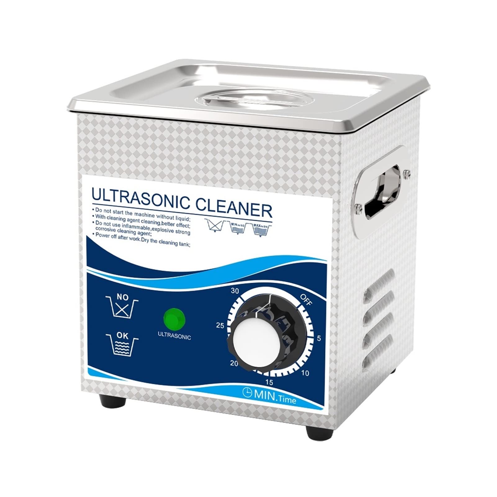 Dispositivo per la Pulizia ad ultrasuoni 1. 3L 120w Cleaner ad ultrasuoni for Occhiali Orologi for Gioielli Parte di riserva Rust Iniettore Combusti(120W)