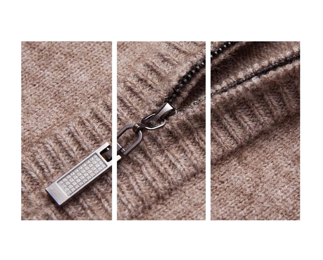 Hgvcfcv Maglioni Mezza Zip Lana Cashmere Maglieria Pullover Moda Invernale Uomo Abbigliamento Pulover Maglioni