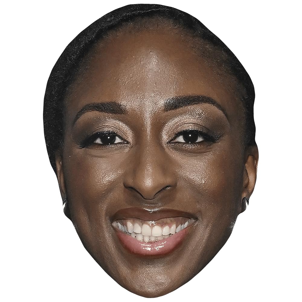 Nneka Ogwumike (Smile) Celebrity Mask, Flat Card Face, Fancy Dress Mask