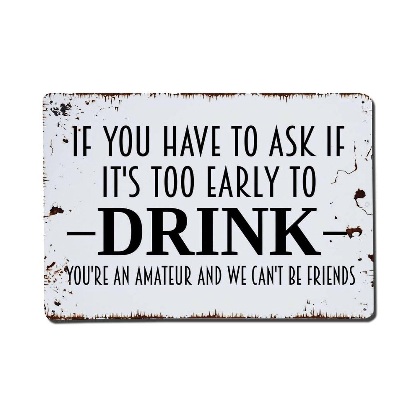 Rustic Metal Sign With Text Vintage Tin Sign Retro Metal Wall Decor Metal Poster, Home Bar Garage Farmhouse Cafe Wall Art Decoration 8x12Inches