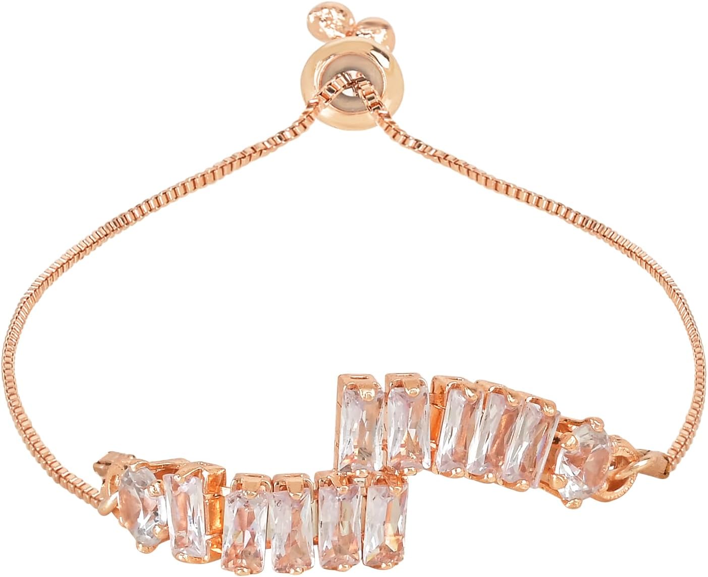 I Jewels Cubic Zirconia Classic Adjustable Tennis Charm Bracelets Friendship Love Christmas Valentines for Women