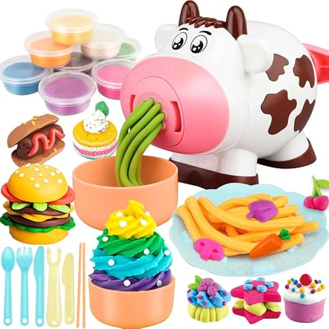 Voulliy Air Dry Clay for Kids,21 Pcs Magic Clay Best Gift for Kids,Ultra Light Air Dry Modelling Clay with Cutlery Non Toxic,Kitchen Air Drying Clay DIY Toy for Kids Children Boys Girls Birthday Gift Cover