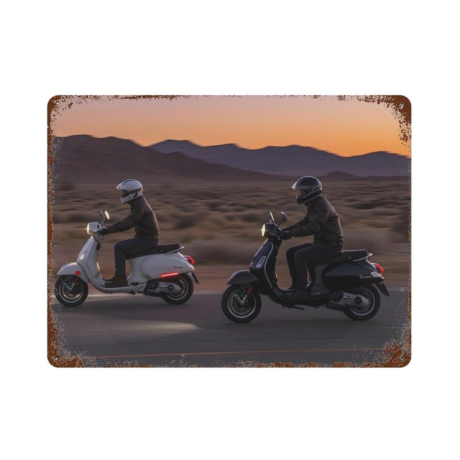 xiaoxiaoshen Motorcycle Wall Art, Photography Prints Wall Decor Art Metal Tin Poster Modern Home Decor Art Home Bar Shop Decorations Vintage Sign 30x40cm