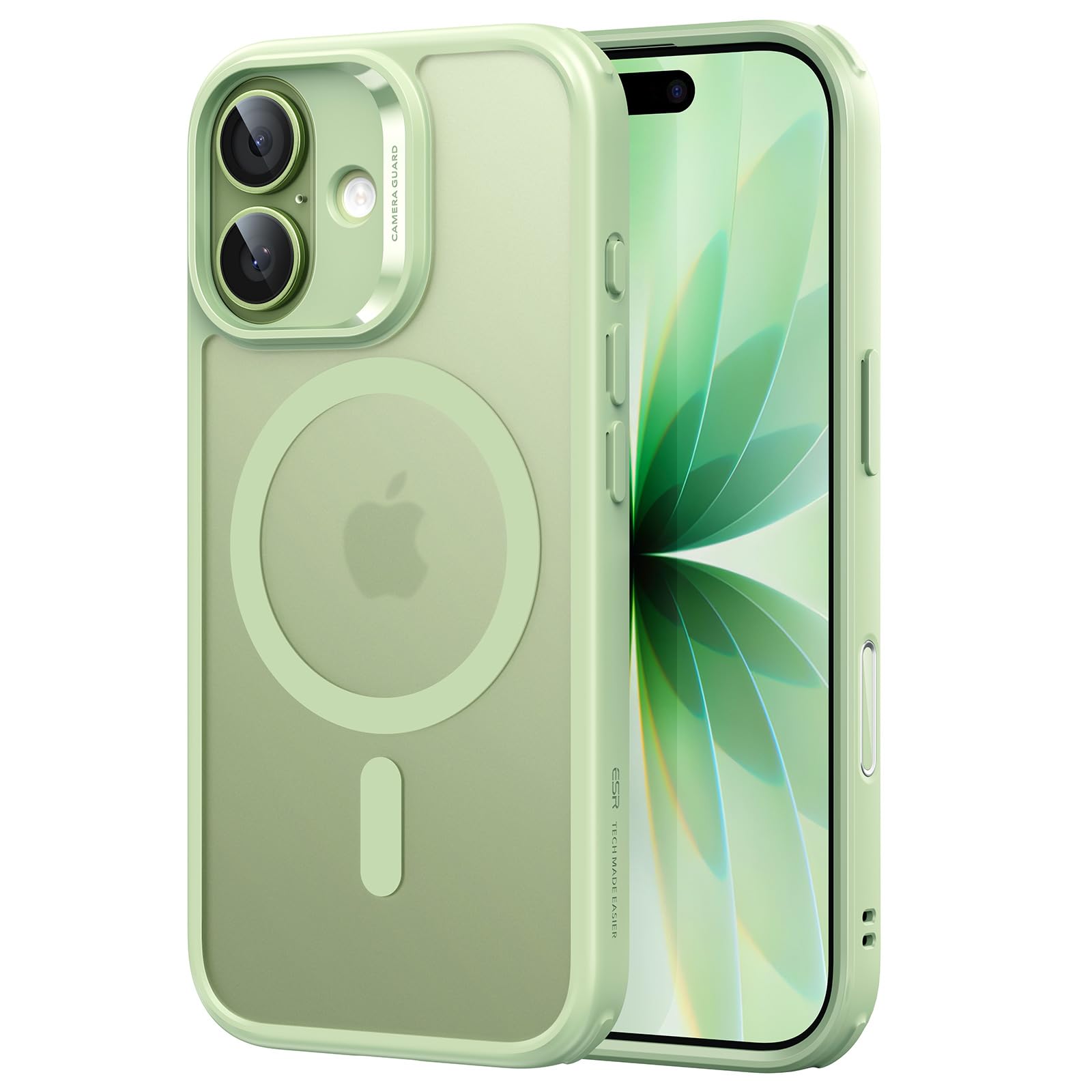 【3倍米軍MIL規格・MagSafe対応】ESR iPhone 17 ケース ワイヤレス充電 iphone17用 カメラボタン付き SGS認証 エアガードコーナー 黄変防止 耐衝撃 PC背面TPUバンパー 指紋防止 高耐久性 マグネットスマホケース Qi2.2対応 最大25W高速充電 マグセーフ いphone17ケース アイフォン17専用Classicシリーズ(ライトフロストグリーン)