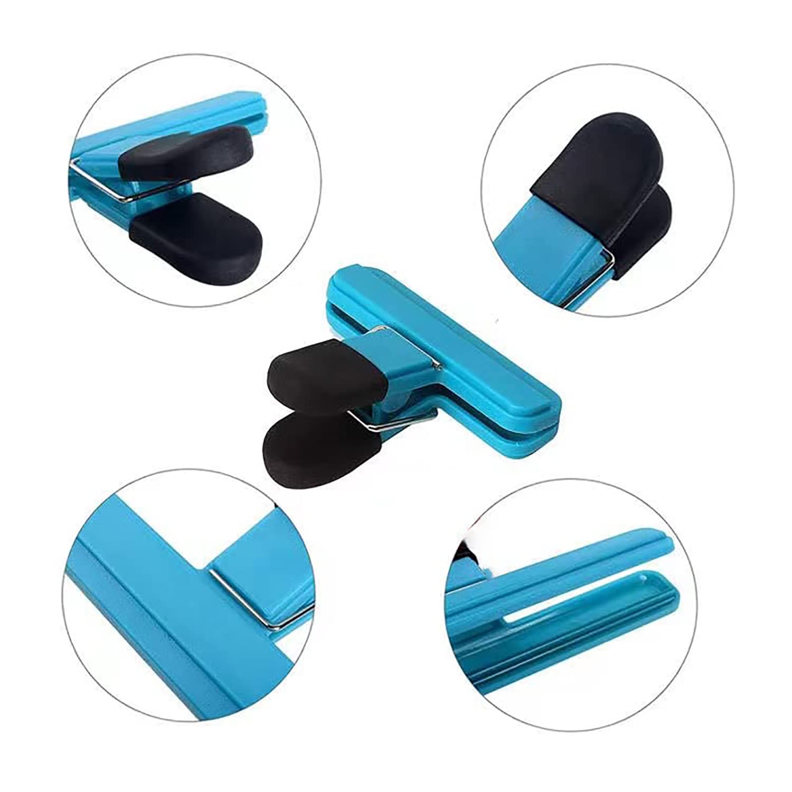 Chip-Clips aus Metall, 7,6 cm breit, für Brot- und Lebensmittelverpackungen, 10 Stück in 5 Farben. Robuste, luftdichte Verschlussklemmen und Papierklemmen, 10 Stück