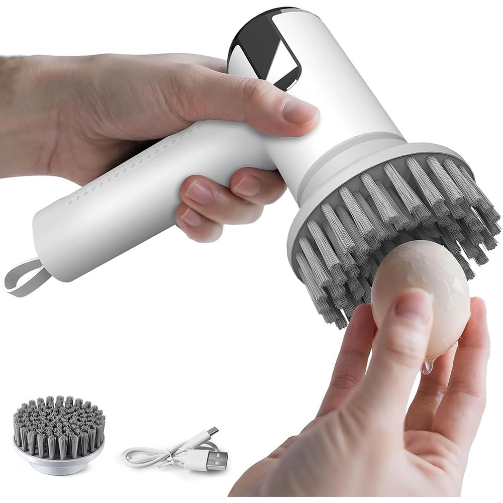 UDSKNV[KSL Electric Egg Cleaner Brush-Egg Washing Tool Washer for Eggs& Vegetable Scrubber, 2-Speed Setting, Battery Level Indicator Functionality