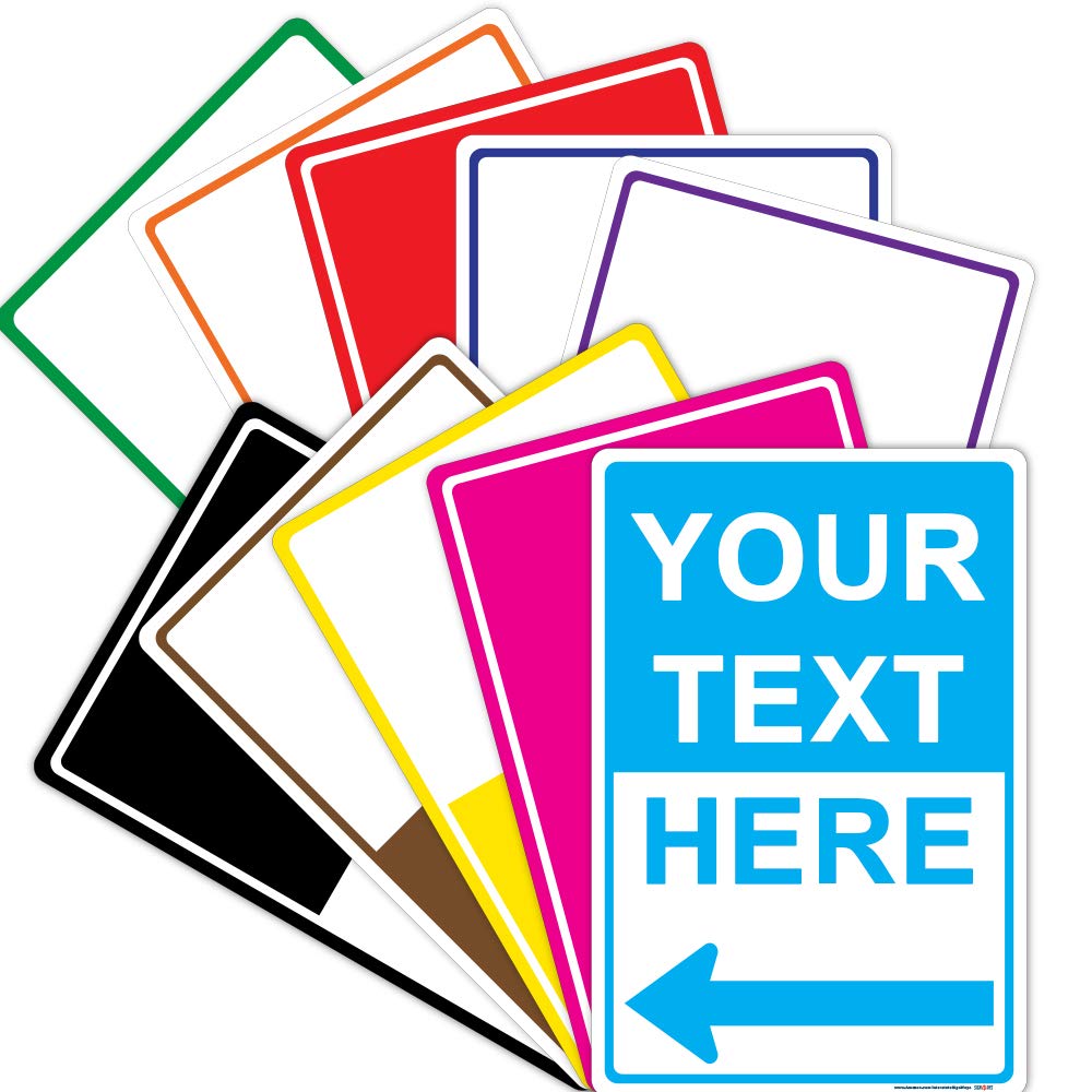 Amazon.com: Customizable Left Arrow Vertical Rectangle Metal Sign, 12 ...