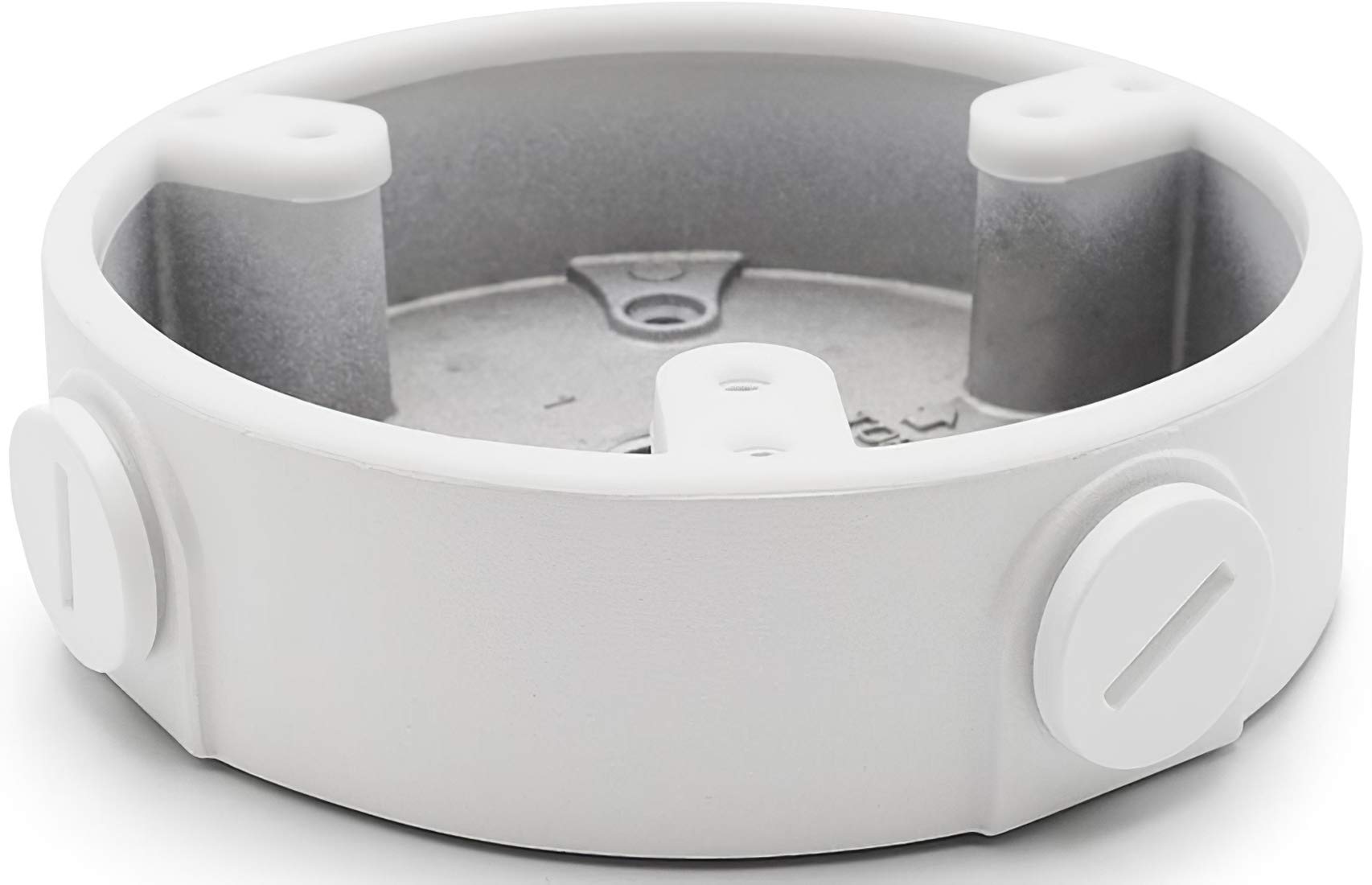 IC Realtime MNT-Junction Box 7 Indoor/Outdoor Water-Proof Junction Box, White Fits Medium-Sized Dome Cameras Such as ICIP-D2730, D32Z0, D3730, D4732Z, AVS-D2118VF and AVS-D2218Z; Aluminum Material