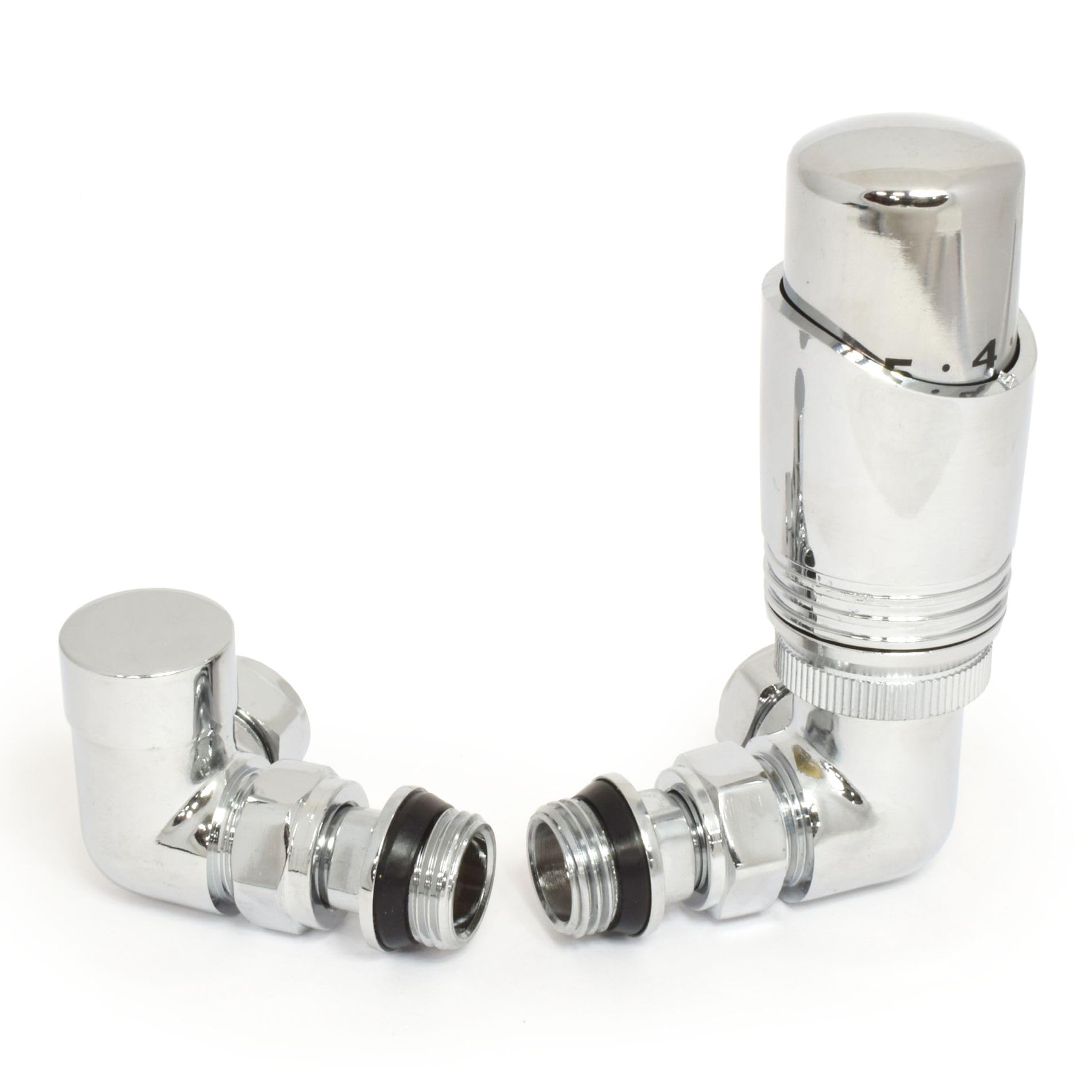 Lijouk Chrome Thermostatic Radiator Valve Corner Trv – Zeta (Chrome)