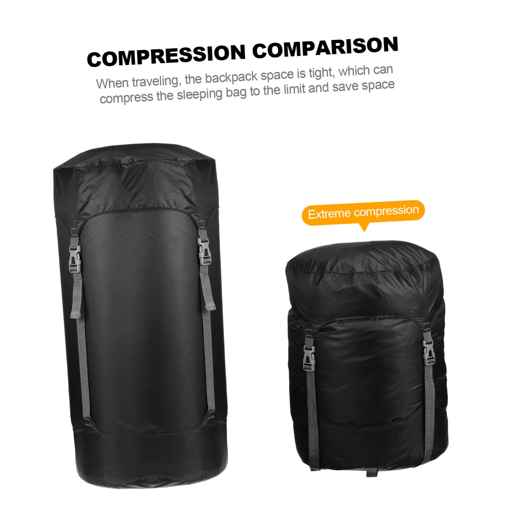 NAMOARLY Sleeping Bag Compression Sack Drawstring Closure Sturdy Polyester Large Capacity for Backpacking