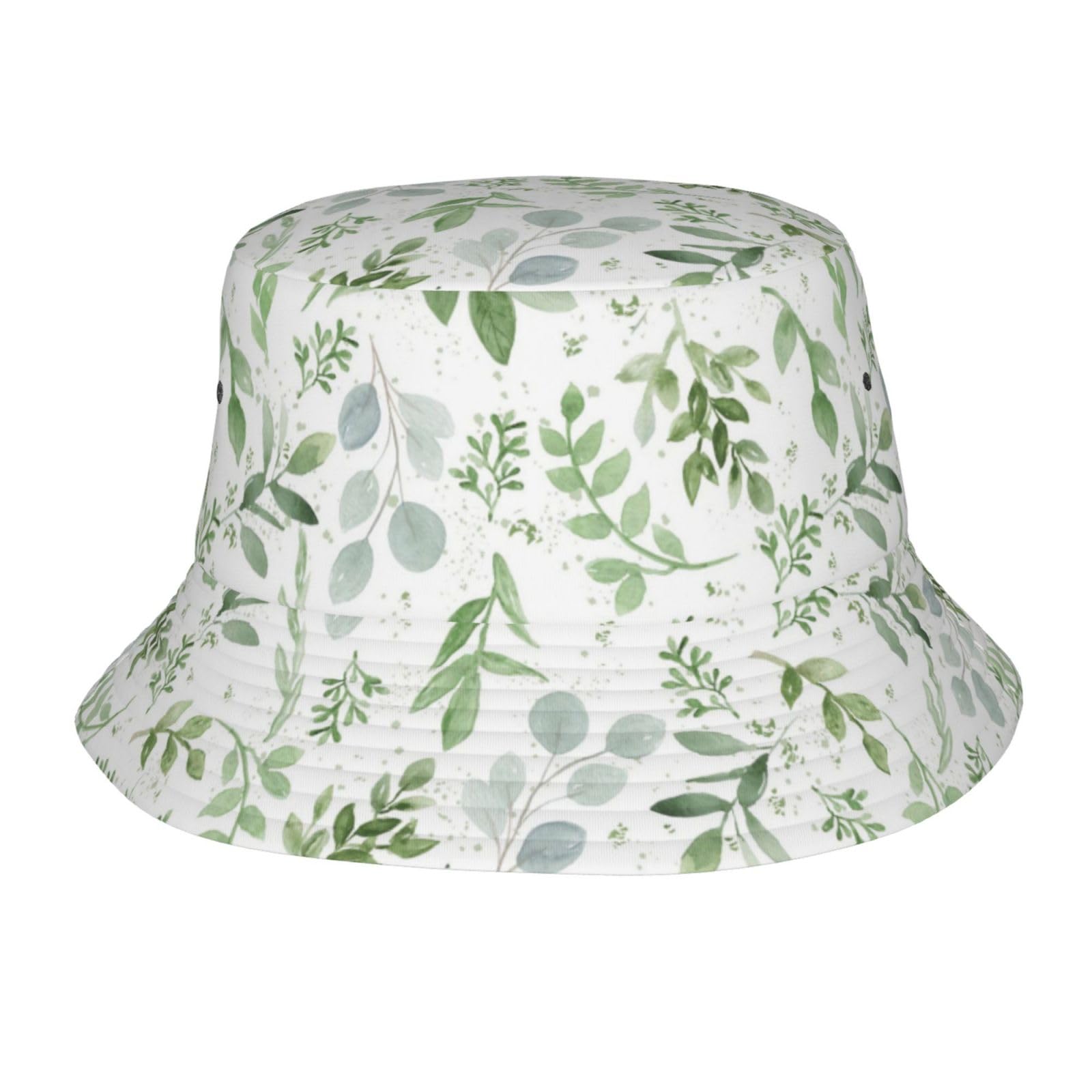 YOFIEN Sage Green Leaves Bucket Hat for Woman Men, Mens Women Summer Hats