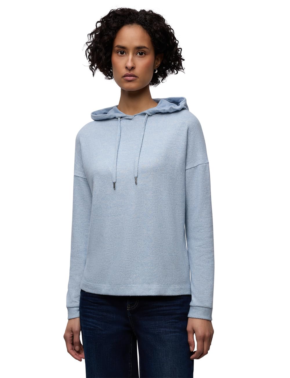 Damen Melange Hoodie Shirt