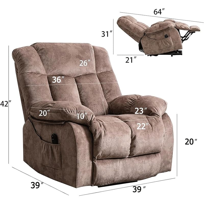 Sillón eléctrico reclinable tela One Color miniatura 2