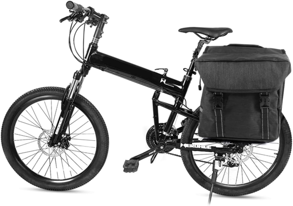 Hemoton Double Tail Bag Bike Rear Seat Bag Large Capacity Pannier for Gravel Bike Side Pockets