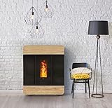 Estufa de pellet Klover DIVA SLIM MULTI-AIR WOOD Rovere
