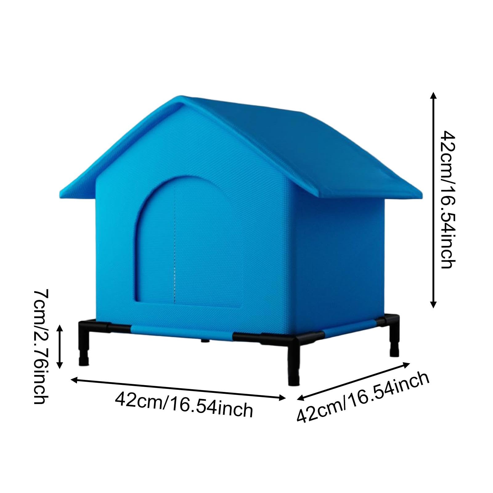 Milageto Niche pour Chat d'Extérieur Imperméable et Chaude, Abri pour Chats Errants avec Isolation Hivernale, Maison en Tissu Oxford Résistant, Pieds Surélevés Anti-Humidité, pour Jardin et Terrasse