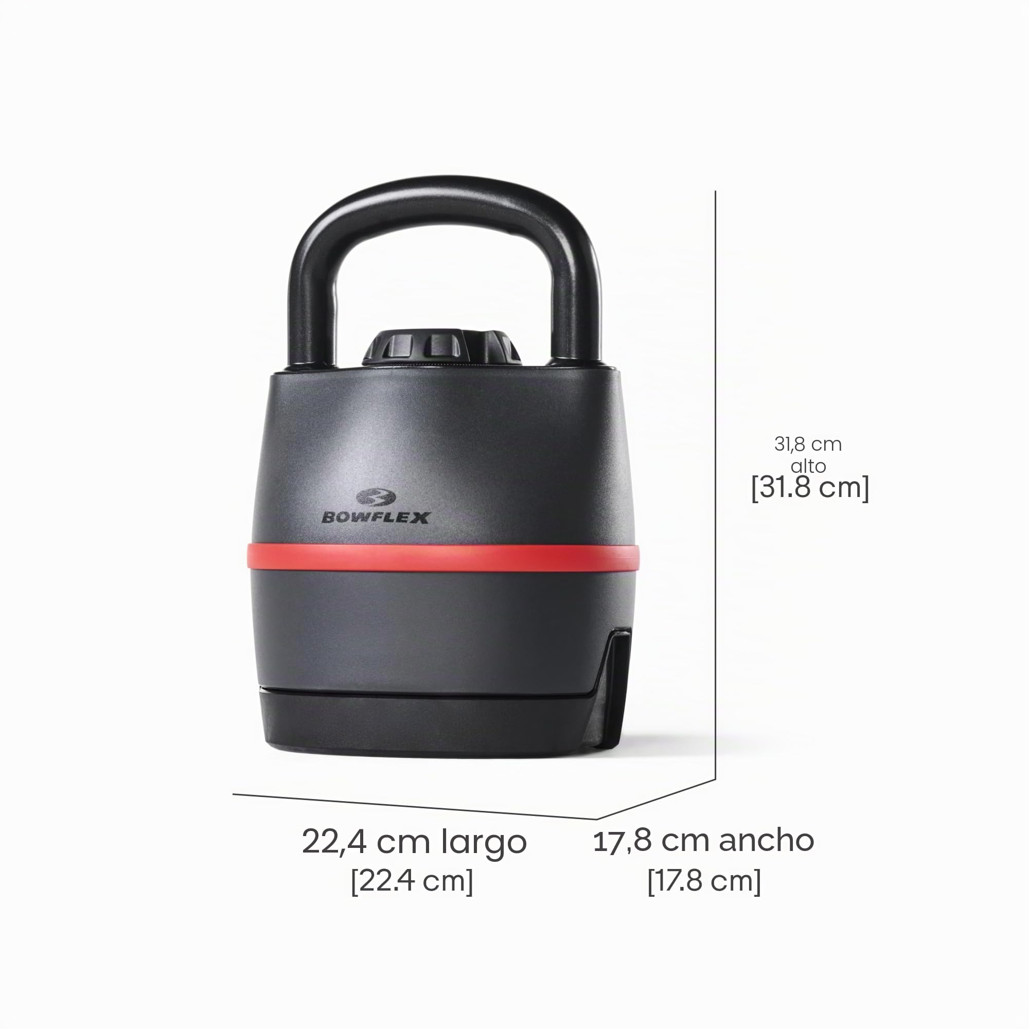 Bowflex SelectTech Serie de Pesos Ajustables – Sistema Compacto de Mancuernas y Kettlebell 52, 90, 552i, 1090i y 840 para Entrenamiento de Fuerza en Casa