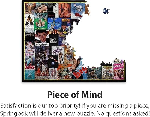 Miniatura 6 de Springbok Rompecabezas de 1000 piezas para adultos con un collage de fotos de carteles de algunas de las películas favoritas de Estados Unidos