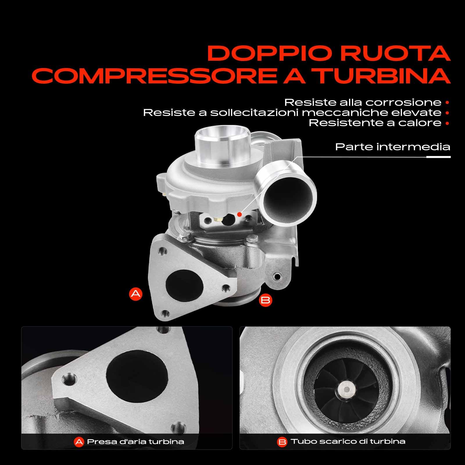 Frankberg Turbocompressore 8200506509B | Compatibile con: Grand Vitara II JT TD TE