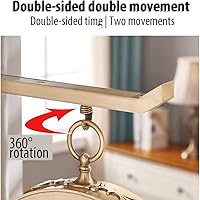 Vista 6 de Modern Double Sided Wall Clock Modern Simple Style Decor Wall Clock Non-Ticking Classic Digital Clock Interior Decoration Wall Art Decor Clock