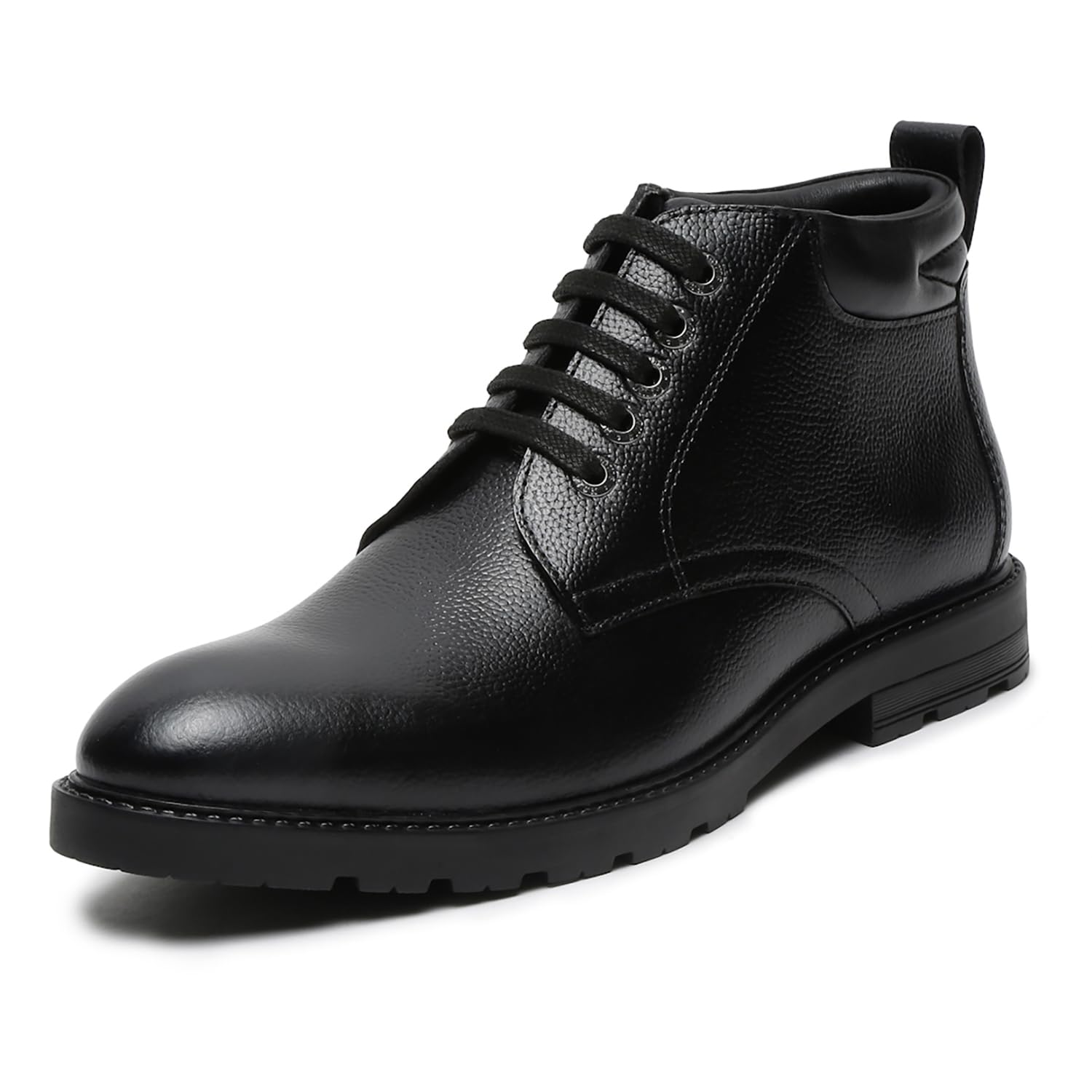 LOUIS STITCHChukka Boots for Men | High Ankle Leather Boots | Formal Office & Business Wear | Versatile Hiking and Casual Shoes | Stylish and Durable Formal for Men Size-UK012 Black (BT-WBND)