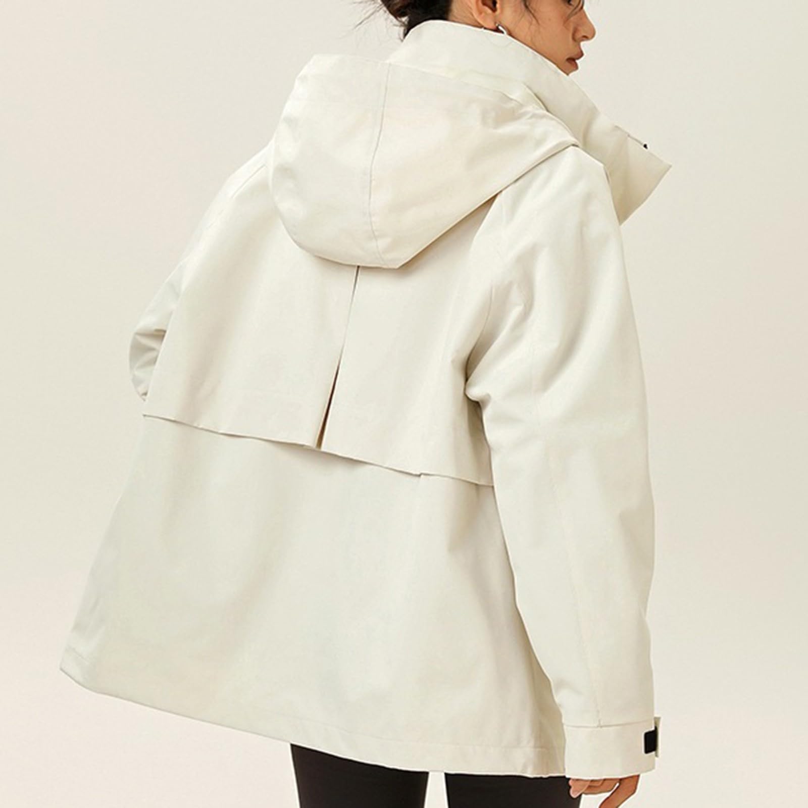Générique Manteau Femme Decontracté Grande Taille Blouson Manche Longue Travel A Capuche Confortable Impermeable Fermeture