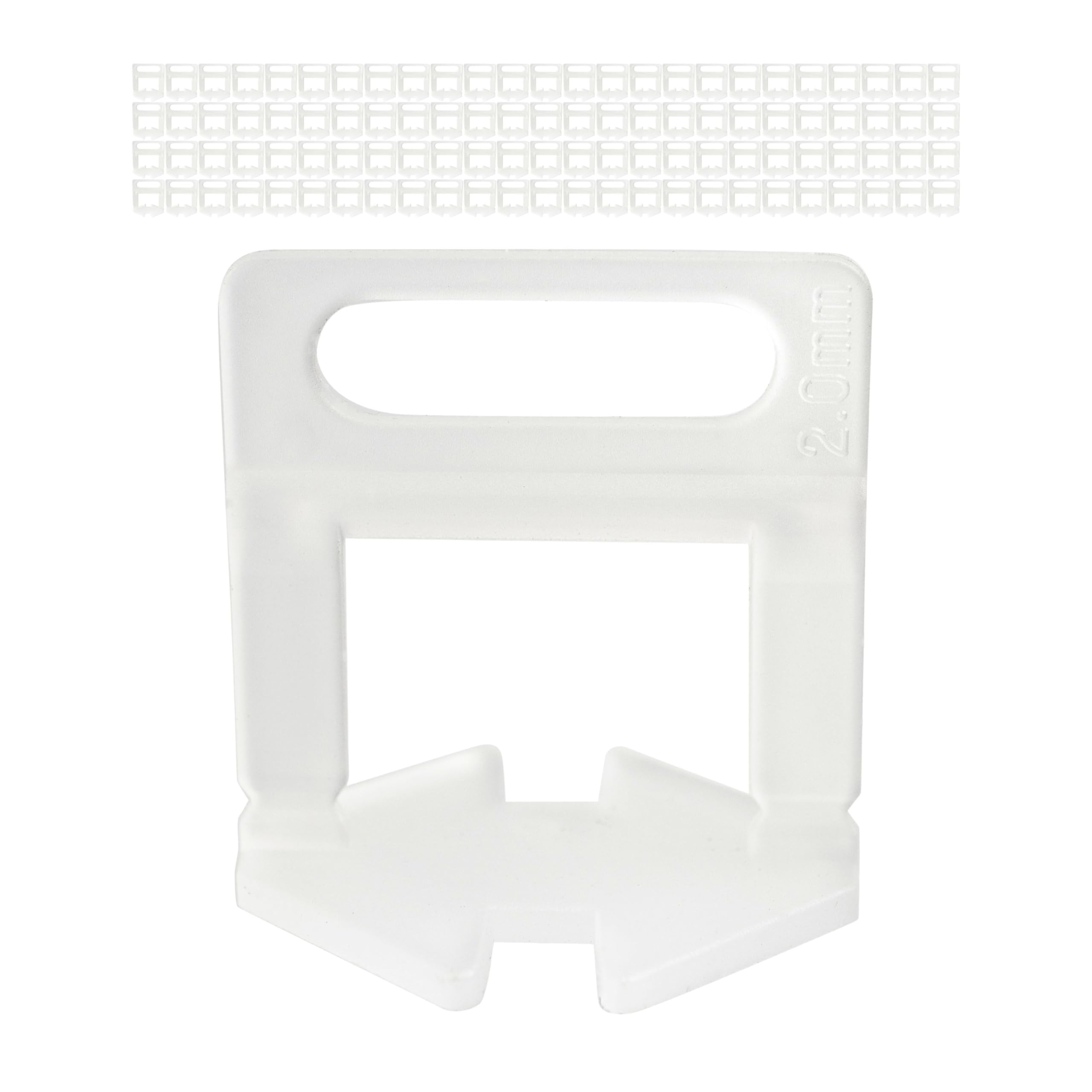 Distanziatori per piastrelle, per larghezza fuga 2 mm e altezza piastrella 3-15 mm, 100 pezzi, Distanziatore livellante, Sistema livellamento pavimenti, Utensili e Ausili piastrellatura, tile