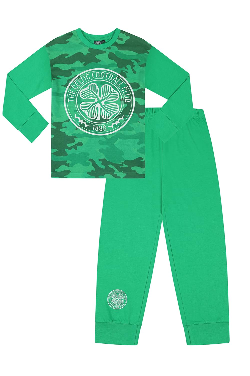 Boys Celtic Football Club Camouflage Long Pyjama Set (13 Years)