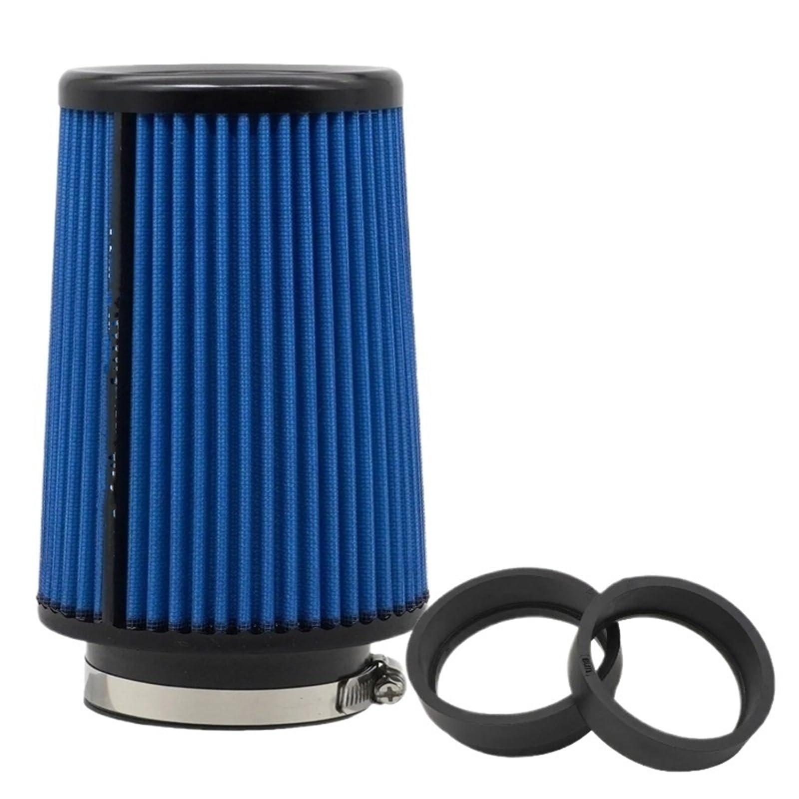 Filtr powietrza 76mm 4-calowy filtr powietrza Sport samochodowy Zimne układy dolotowe Zestaw filtrów Auto Części uniwersalne Stożek adaptera rurowego(101mm-Blue)