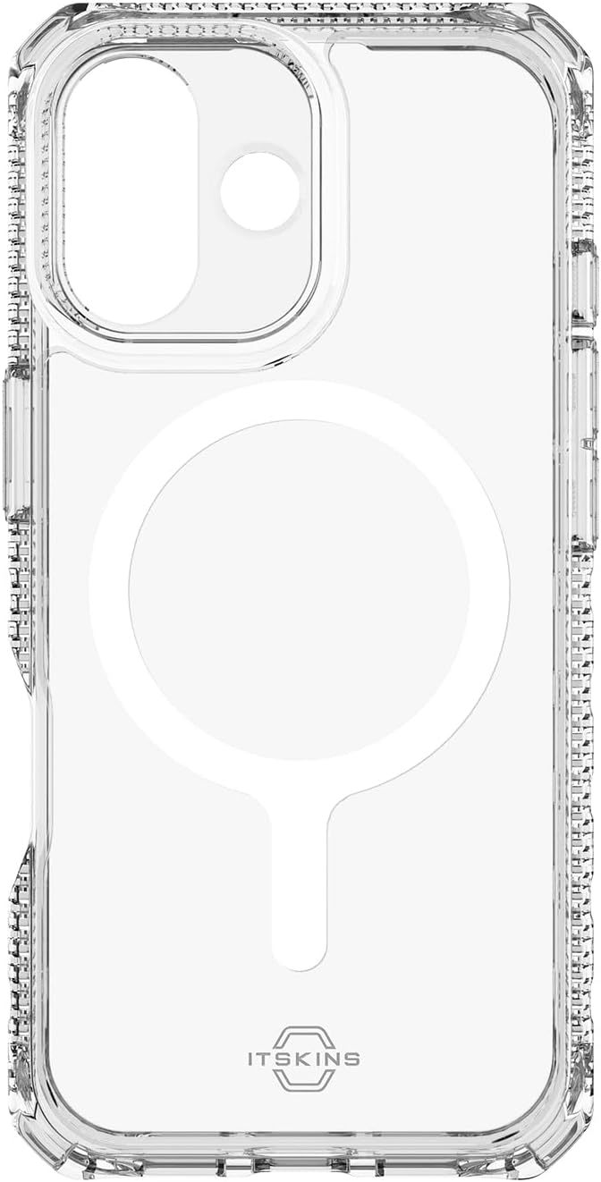 ITSKINS Hybrid R // Clear Magnetic Protective Phone Case for iPhone 17(6.3"), Compatible with MagSafe, Slim Hybrid Case, Anti-Yellowing, Military Shockproof Cover - Transparent