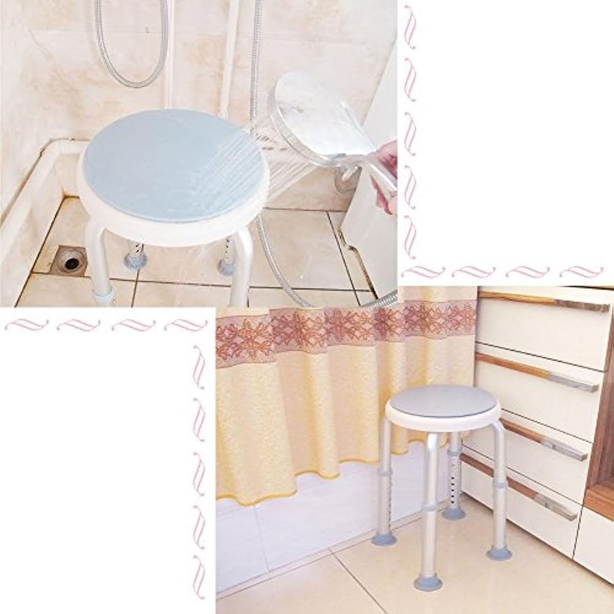 楽天市場】シャワーチェア 360°回転 6段階高さ調節 軽量 丈夫 お風呂椅子 アルミ合金フレーム 転倒防止 ベンチ 立ち上がり補助 入浴用品 シャワーベンチ  風呂いす 介護 介護用品 入浴補助 回転椅子 【1年保証】 : サンエスライン 楽天市場店 シャワースツール 360度回転 シャワーチェア バスチェア 介護ダイニングチェア お風呂椅子 大吸盤 風呂椅子風呂チェア 背なし 丸