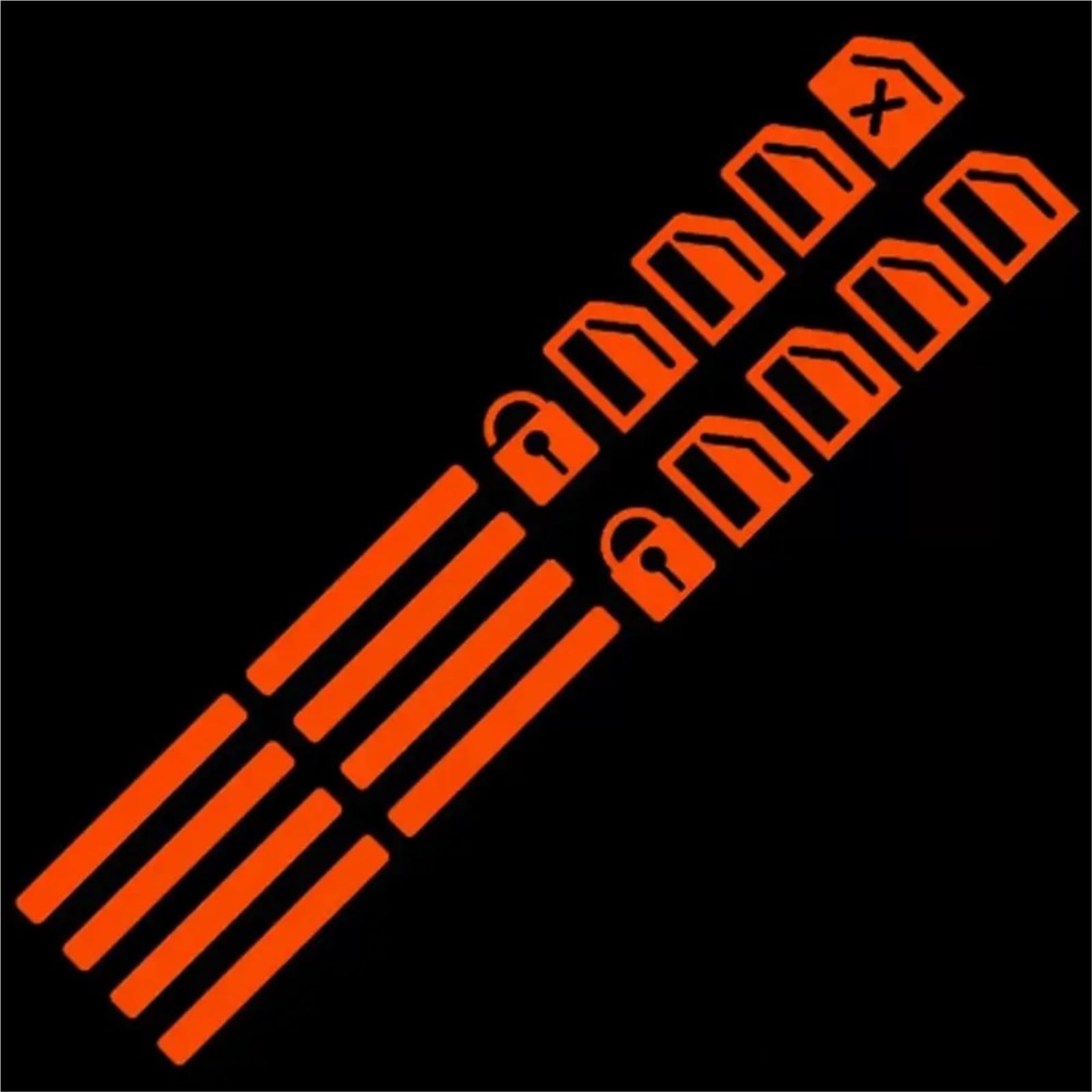 Button Sticker Car Window Button Sticker Universal Luminous Lifter Switch Fluorescent Decals Night Glowing Cars Interior Stickers(Orange)