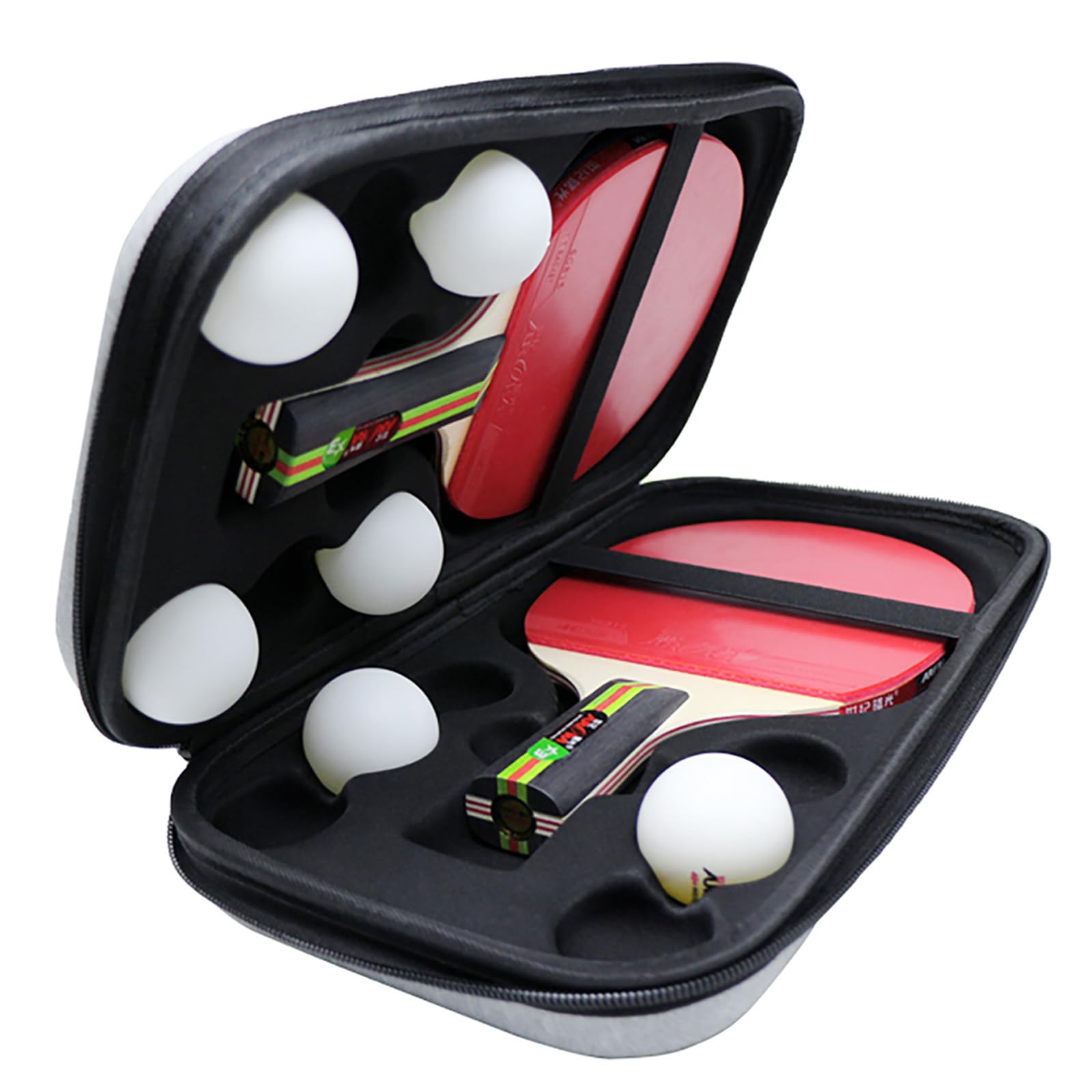 Tischtennisschläger Hülle,Tischtennisschläger Tasche Tischtennis Tasche Tischtennishülle Tischtennis Zubehör für 2 Schläger und 6 Bälle Hülle Tischtennisschläger