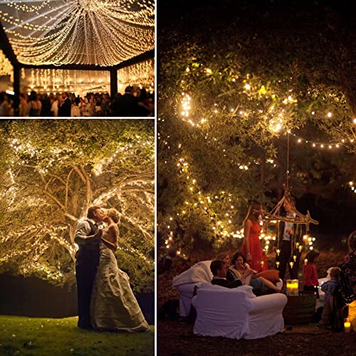 Image of Product Title : Amir Solar Powered String Lights, 100 LED Copper Wire Lights, Starry String Lights, Indoor /Outdoor Waterproof Solar Decoration Lights for Gardens, Home, Dancing, Party (Warm White)